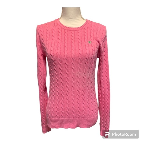 Lilly Pulitzer Crewneck Cable Knit Sweater Size M - Picture 1 of 7